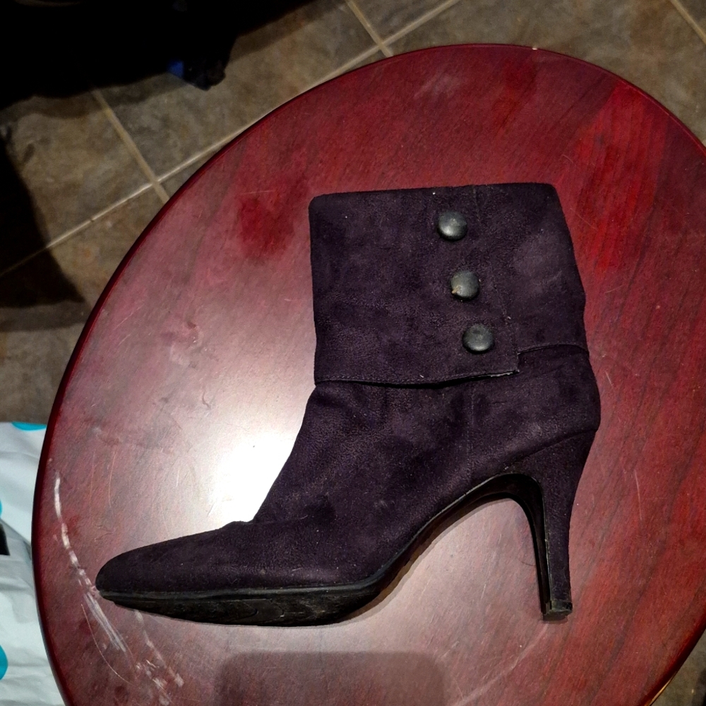 Fioni Black Suede Insulated Inside Zipper 2 inch Boot